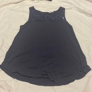 Navy blue lace tank top